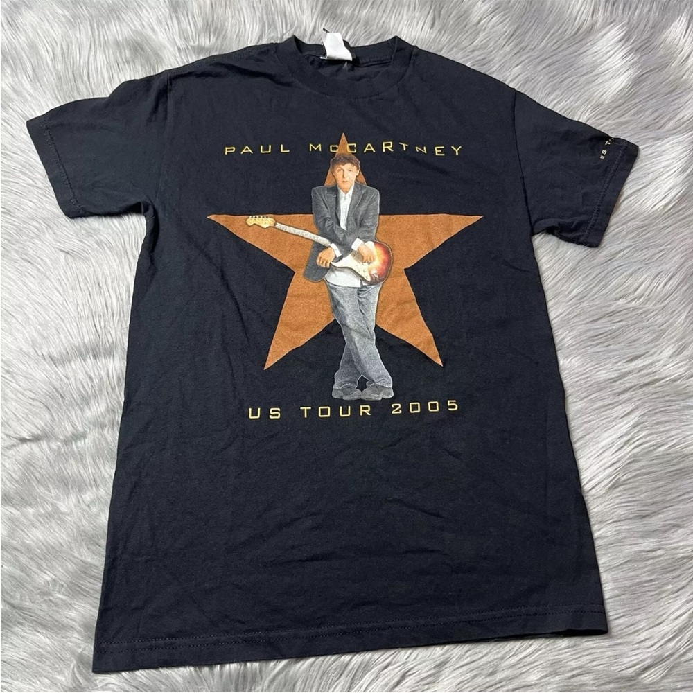 Vintage Giant 2005 Paul McCartney US Tour T Shirt Black